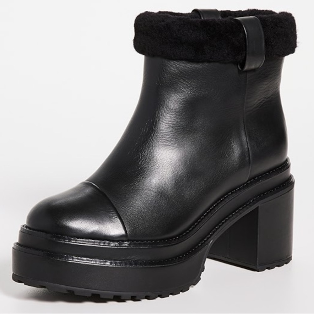 🌹CULT GAIA🌹 Black Raine Genuine Sherling Cuff Boot Size: 41.5 - Picture 2 of 15